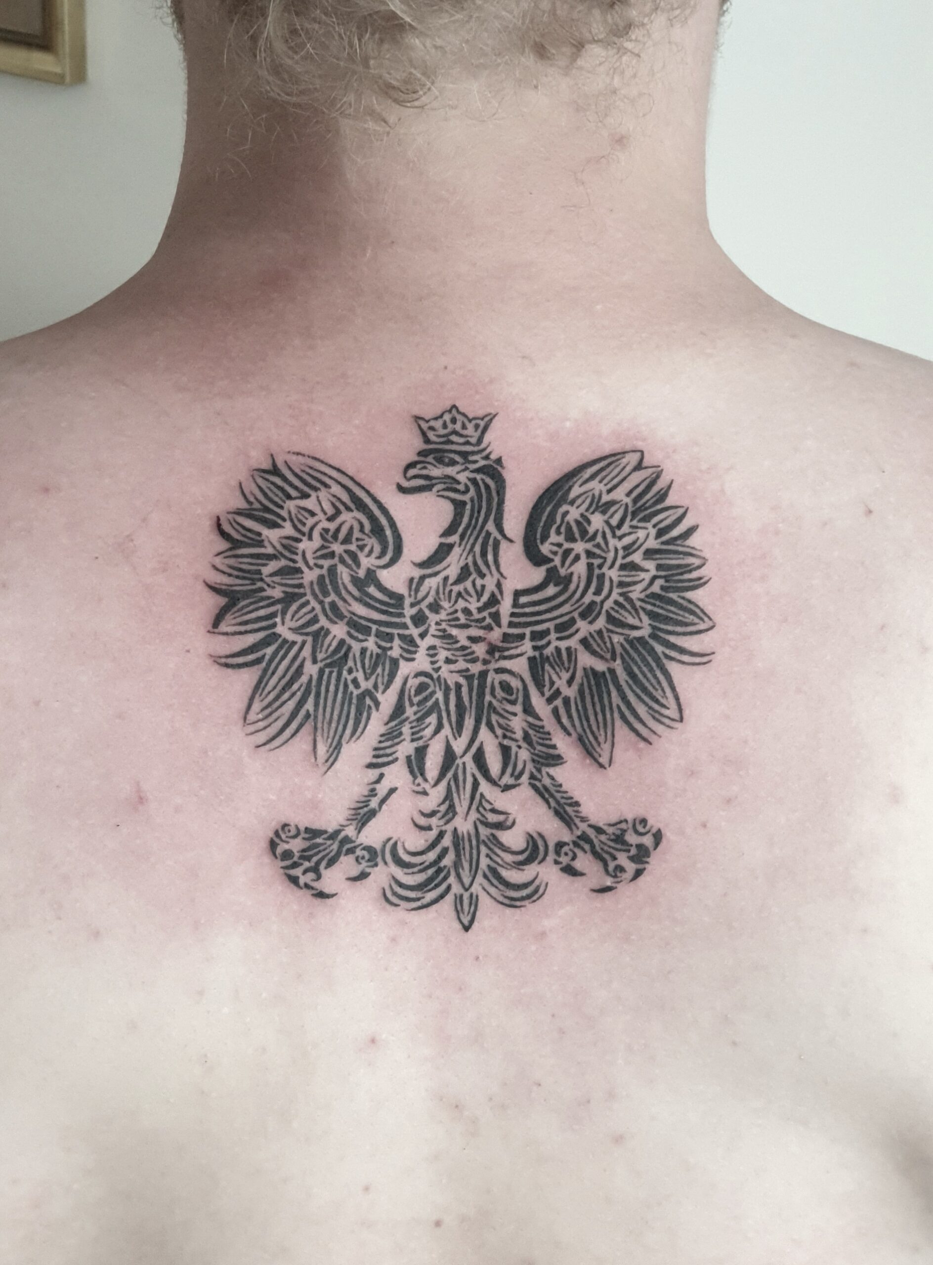 Tatuaż godło Polski orzeł Guru Tattoo Wrocław